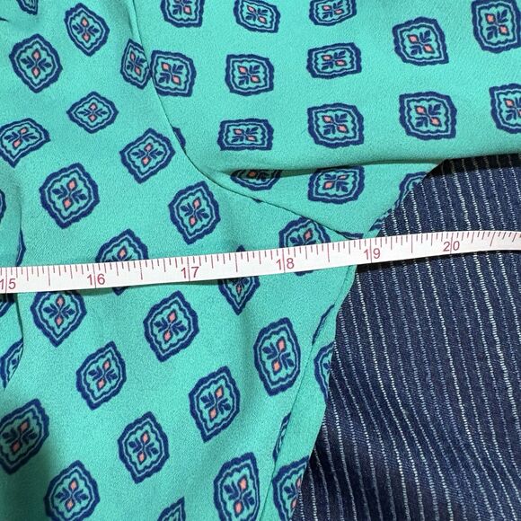 Skies Are Blue Dress Women S Green Geo Print Criss Cross Boho Resortcore Y2K - Picture 6 of 8